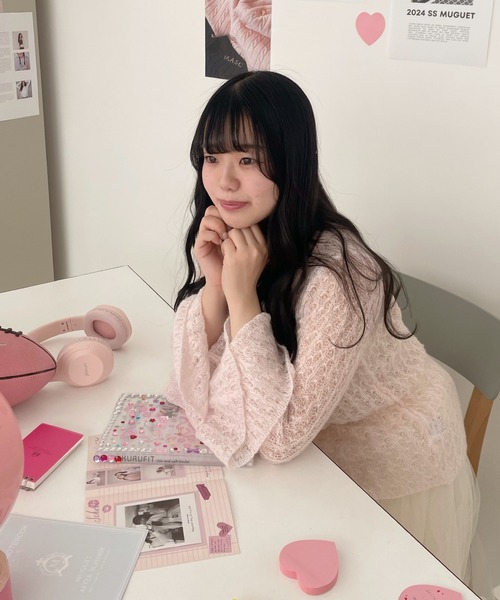 muguet ニット　アイボリー 新品未使用】muguetカーディガン アイボリー新品 通販