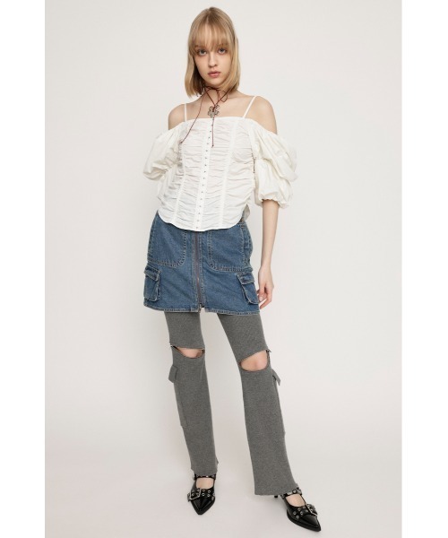 セール】【2WAY】TIERED SLEEVE CORSET TOPS ティアード