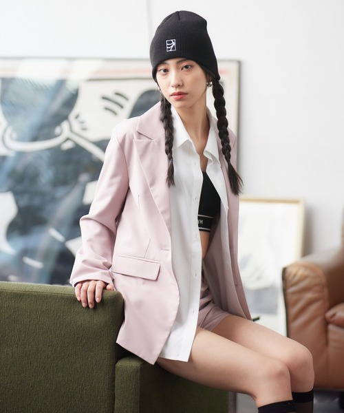 ENVYM（アンビー）の「シングルテーラードジャケット（テーラードジャケット・レディース・ピンク/ブラック・FREE）」の15枚目の写真