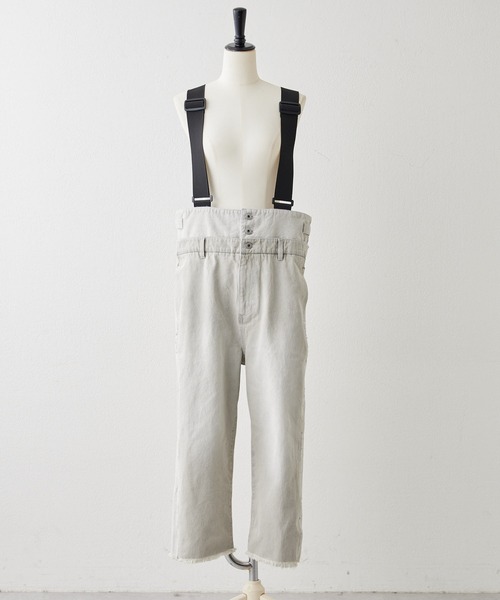 ear PAPILLONNER（イアパピヨネ）の「《セットアップ可》デニムサロペット【SUM1 STYLE(スミスタイル)】（サロペット/オーバーオール・レディース・ライトグレー/ダークグレー・FREE）」の15枚目の写真