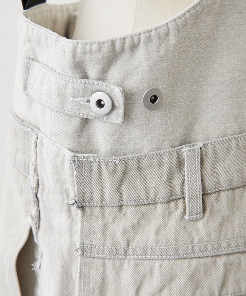ear PAPILLONNER（イアパピヨネ）の「《セットアップ可》デニムサロペット【SUM1 STYLE(スミスタイル)】（サロペット/オーバーオール・レディース・ライトグレー/ダークグレー・FREE）」の21枚目の写真