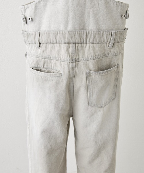 ear PAPILLONNER（イアパピヨネ）の「《セットアップ可》デニムサロペット【SUM1 STYLE(スミスタイル)】（サロペット/オーバーオール・レディース・ライトグレー/ダークグレー・FREE）」の22枚目の写真