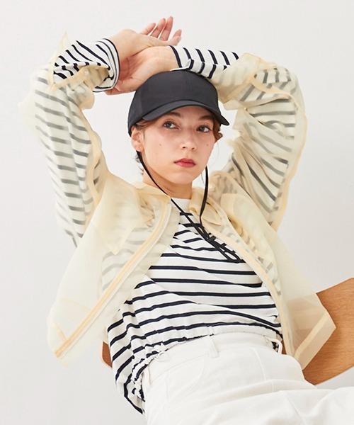 petit main LIEN（プティマインリアン）の「【LADIES】ボーダーロングスリーブT（Tシャツ/カットソー・レディース・ネイビー/ライトブルー/ライトピンク/グリーン・FREE）」の11枚目の写真