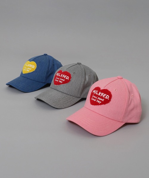 MILKFED.（ミルクフェド）の「G.M.G.D EMBROIDERED CAP（キャップ・レディース・グレー/ブルー/ピンク・ONE SIZE）」の5枚目の写真