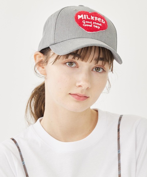 MILKFED.（ミルクフェド）の「G.M.G.D EMBROIDERED CAP（キャップ・レディース・グレー/ブルー/ピンク・ONE SIZE）」の6枚目の写真