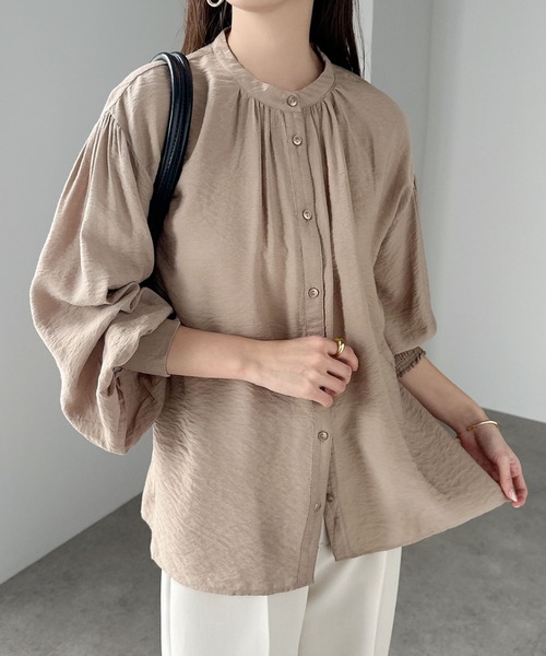 美品 つけ襟●HYKE 2way デタッチャブル シャツ ブラウス 白 S相当 セール】2wayシャツブラウス【レース付け襟セット】（シャツ/ブラウス