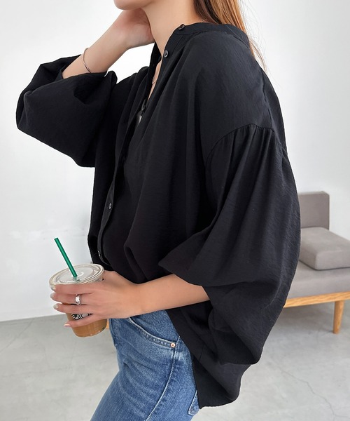 andme(アンドミー)の「2wayシャツブラウス【レース付け襟セット】(シャツ/ブラウス・レディース・ミント/オフホワイト/ブラック/ブラウン系その他・M)」の15枚目の写真