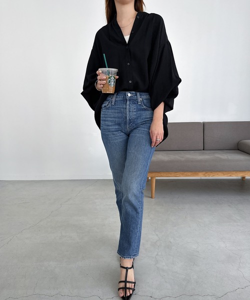 andme(アンドミー)の「2wayシャツブラウス【レース付け襟セット】(シャツ/ブラウス・レディース・ミント/オフホワイト/ブラック/ブラウン系その他・M)」の16枚目の写真