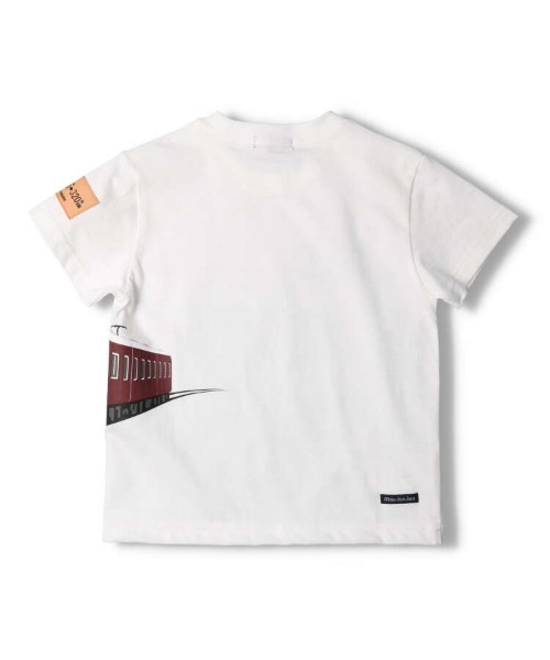Moujonjon(ムージョンジョン)の「阪急電車プリント半袖Tシャツ(Tシャツ/カットソー・キッズ・レッド/オフホワイト・120/100/110/130)」の3枚目の写真
