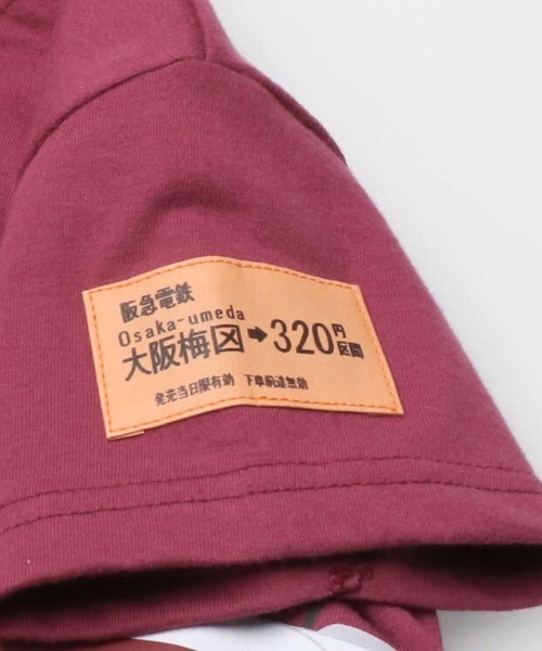 Moujonjon(ムージョンジョン)の「阪急電車プリント半袖Tシャツ(Tシャツ/カットソー・キッズ・レッド/オフホワイト・120/100/110/130)」の5枚目の写真
