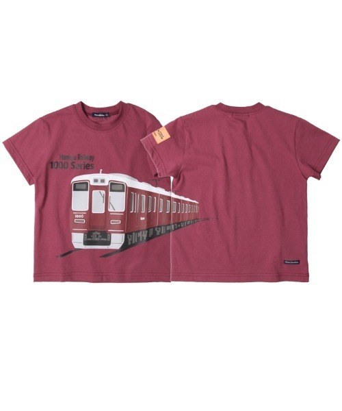 Moujonjon(ムージョンジョン)の「阪急電車プリント半袖Tシャツ(Tシャツ/カットソー・キッズ・レッド/オフホワイト・120/100/110/130)」の7枚目の写真
