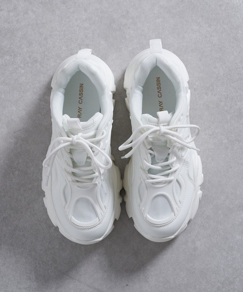 RAY CASSIN（レイカズン）の「レースアップダッドスニーカー（スニーカー・レディース・ブラック/ホワイト・SMALL/MEDIUM/LARGE）」の18枚目の写真