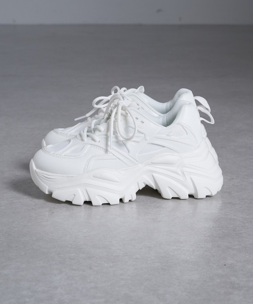 RAY CASSIN（レイカズン）の「レースアップダッドスニーカー（スニーカー・レディース・ブラック/ホワイト・SMALL/MEDIUM/LARGE）」の19枚目の写真