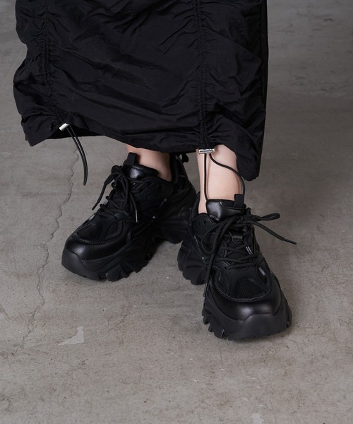 RAY CASSIN（レイカズン）の「レースアップダッドスニーカー（スニーカー・レディース・ブラック/ホワイト・SMALL/MEDIUM/LARGE）」の14枚目の写真