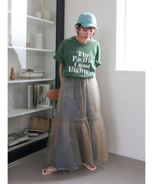 Ungrid（アングリッド）の「チュールレイヤードスカート（スカート・レディース・チャコールグレー/ベージュ・FREE）」の14枚目の写真