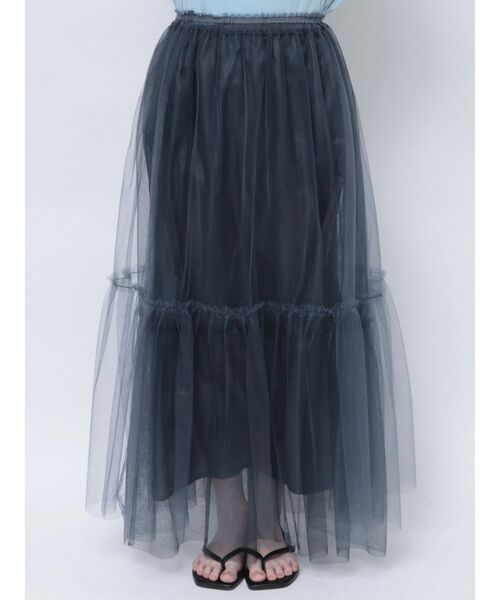 Ungrid（アングリッド）の「チュールレイヤードスカート（スカート・レディース・チャコールグレー/ベージュ・FREE）」の16枚目の写真