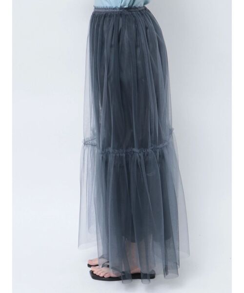 Ungrid（アングリッド）の「チュールレイヤードスカート（スカート・レディース・チャコールグレー/ベージュ・FREE）」の17枚目の写真