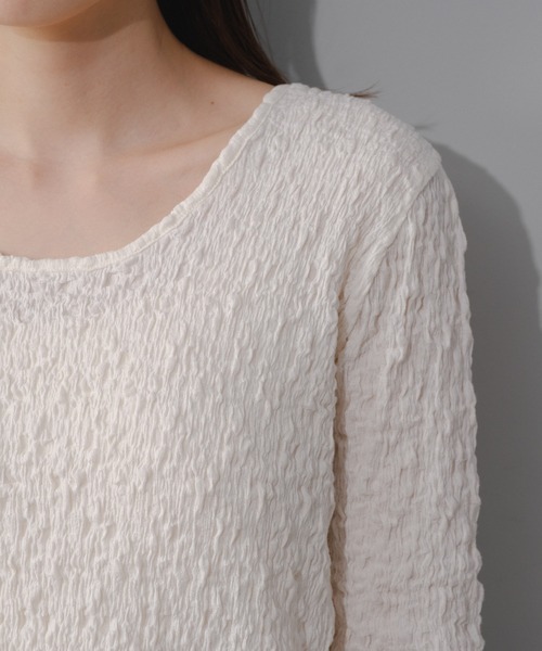 Kastane（カスタネ）の「クラッシュジャガードプルオーバー（Tシャツ/カットソー・レディース・ライム/アイボリー/ブラック・FREE）」の13枚目の写真