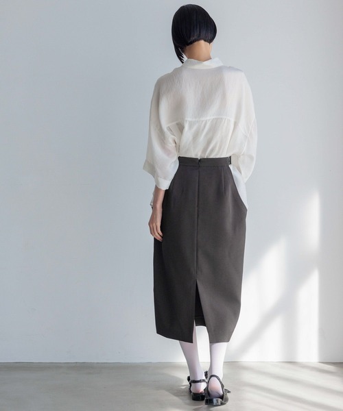 yuw（ユウ）の「サイドカットレイヤードスカート　109159（スカート・レディース・グレー/ベージュ・FREE）」の22枚目の写真