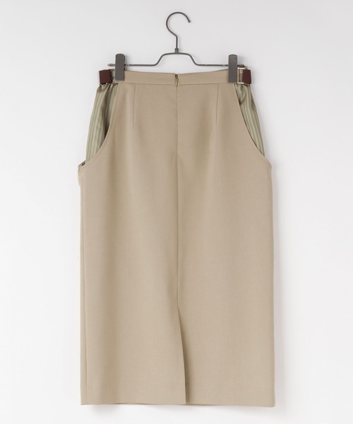 yuw（ユウ）の「サイドカットレイヤードスカート　109159（スカート・レディース・グレー/ベージュ・FREE）」の11枚目の写真