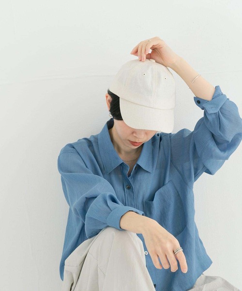URBAN RESEARCH（アーバンリサーチ）の「リネンCAP（キャップ・レディース・ホワイト/ブラック/ベージュ系その他・FREE）」の2枚目の写真