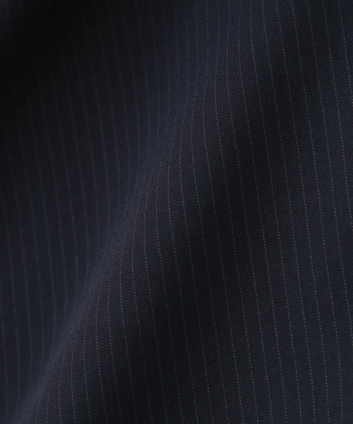 NANO universe（ナノユニバース）の「「N TROUSERS」サマーウールTWストライプパンツ(セットアップ可)（スラックス・メンズ・ダークネイビー/ダークグレー・S/M/L）」の3枚目の写真