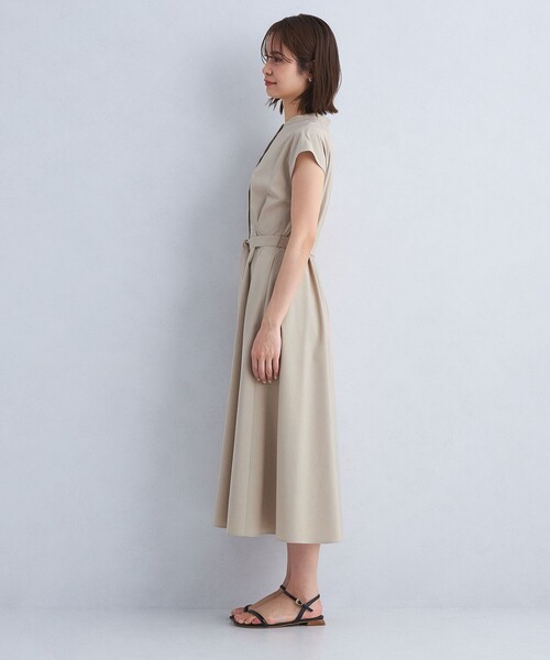 【美品】お値下げ！Rene フレアワンピース　ストレッチ素材　ウォッシャブル green label relaxing（グリーンレーベルリラクシング）の