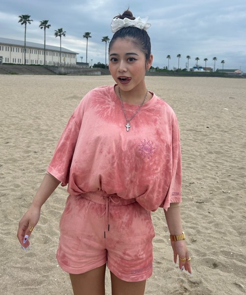 tシャツ AINA - タイダイ刺繍セットアップ　made in INTER FACTORY レディース メンズ AINA - タイダイ刺繍セットアップ made in INTER FACTORY（T