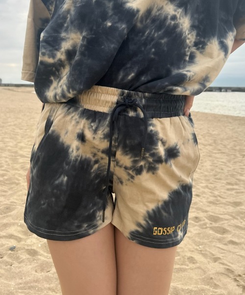 INTER FACTORY（インターファクトリー）の「AINA - タイダイ刺繍セットアップ　made in INTER FACTORY（Tシャツ/カットソー・レディース・ピンク/チャコールグレー/ホワイト/ネイビー/ブラウン・FREE）」の16枚目の写真