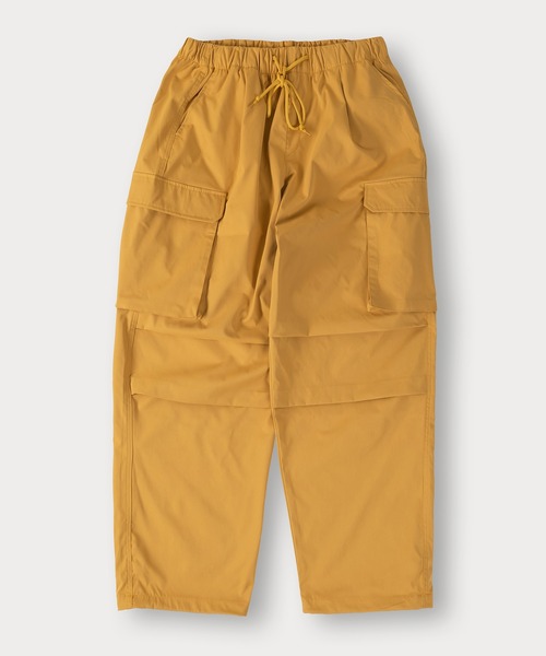 SlashDate（スラッシュデイト）の「ナチュラルストレッチワイドカーゴパンツ/オーバーサイズ/裾ドローコード（カーゴパンツ・メンズ・ホワイト/グリーン/マスタード/ブラック/ブルー・M/L/XL）」の22枚目の写真