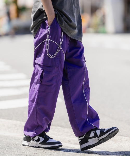 improves（インプローブス）の「ナイロン パイピング カーゴパンツ