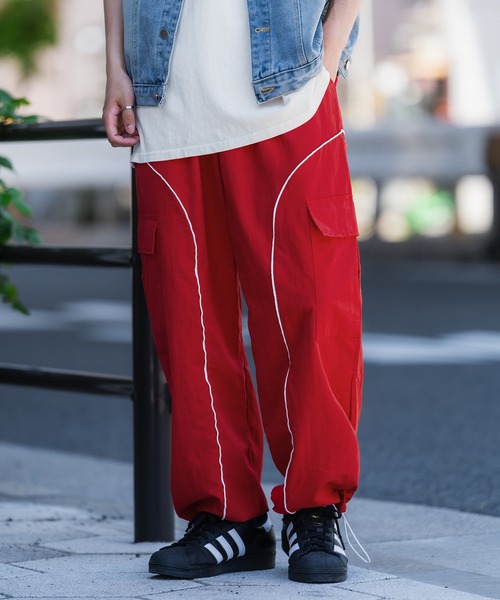 improves（インプローブス）の「ナイロン パイピング カーゴパンツ