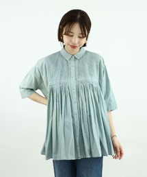 COUPE LE COEUR | クチナシ染めピンタックボリュームシャツ(シャツ/ブラウス)