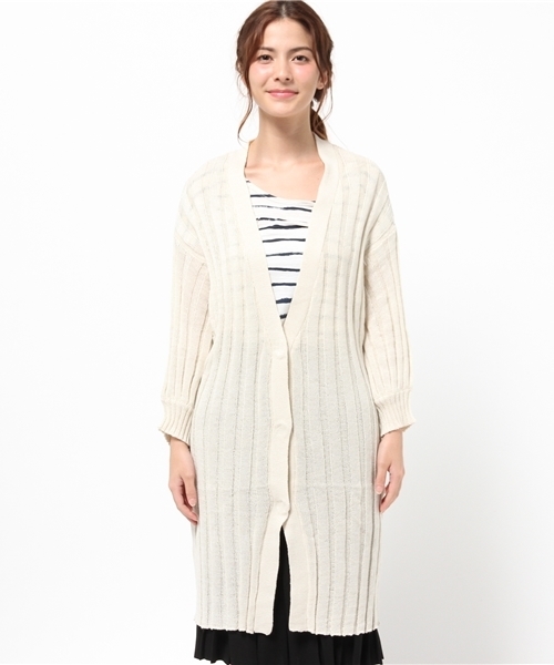 Chico（チコ）の「7分袖モモンガロングカーデ（カーディガン/ボレロ・レディース・アイボリー/グレー/ホワイト・FREE）」の11枚目の写真