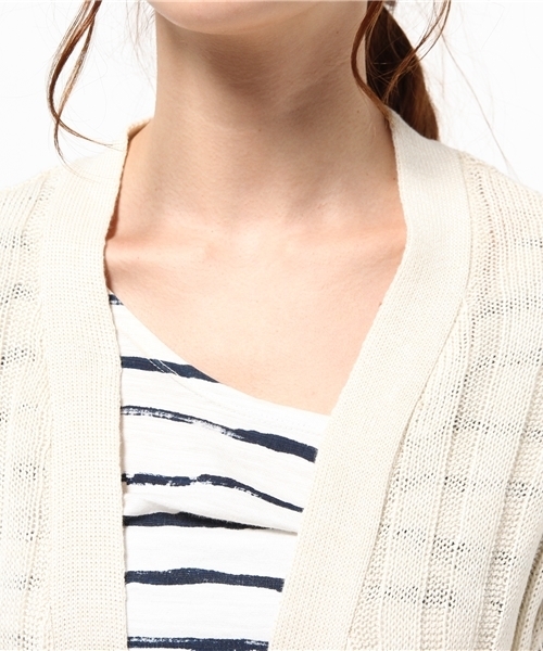 Chico（チコ）の「7分袖モモンガロングカーデ（カーディガン/ボレロ・レディース・アイボリー/グレー/ホワイト・FREE）」の5枚目の写真