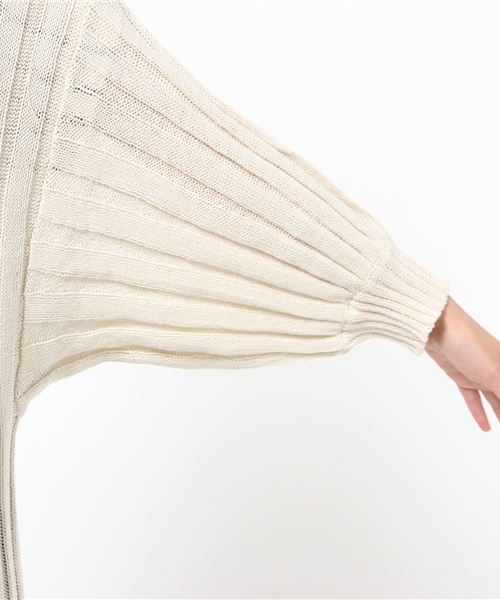 Chico（チコ）の「7分袖モモンガロングカーデ（カーディガン/ボレロ・レディース・アイボリー/グレー/ホワイト・FREE）」の7枚目の写真