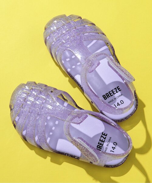 BREEZE（ブリーズ）の「ジェリーサンダル（サンダル・キッズ・ラベンダー/ピンク/サックスブルー/アイボリー/ブラック・15 /14/19/18/17/16）」の4枚目の写真