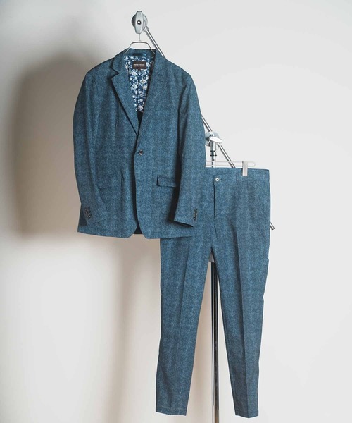 UNION STATION（ユニオンステーション）の「【セットアップ対応】360°ストレッチ メランジプリントスラックス UNION STATION by MEN’S BIGI（スラックス・メンズ・ブルー/ブルー系その他・S/M/L/LL）」の9枚目の写真