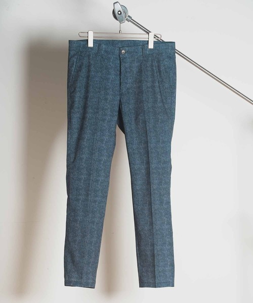 UNION STATION（ユニオンステーション）の「【セットアップ対応】360°ストレッチ メランジプリントスラックス UNION STATION by MEN’S BIGI（スラックス・メンズ・ブルー/ブルー系その他・S/M/L/LL）」の3枚目の写真