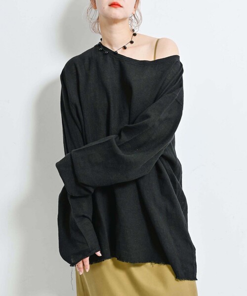 CITYSHOP PE WASH PULLOVER カットソー ブラック 追加》PE WASH