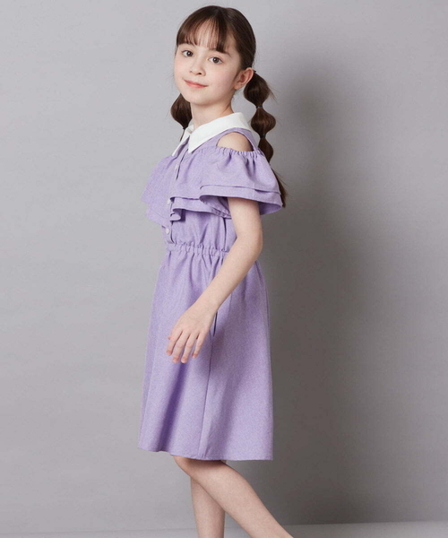 a.v.v】ワンピース、ボレロ付き白紫