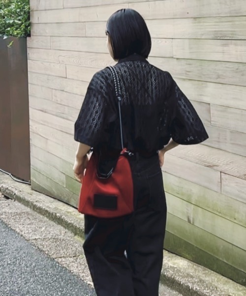 《ユニセックスアイテム》3WAY MESH MINI SHOULDER BAG / ミニメッシュパラコードショルダーバッグ（ショルダーバッグ）｜KACCO（カッコ）