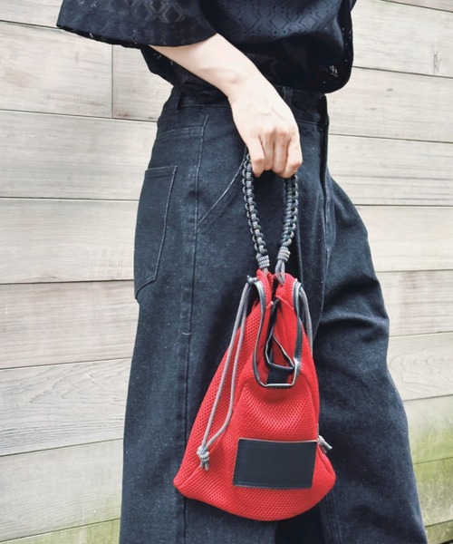 《ユニセックスアイテム》3WAY MESH MINI SHOULDER BAG / ミニメッシュパラコードショルダーバッグ（ショルダーバッグ）｜KACCO（カッコ）