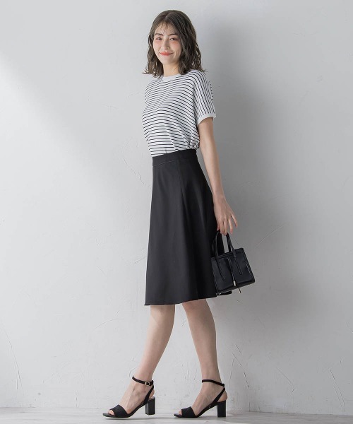 ketty(ケティ)の「【New Desigh】美シルエットフレアスカート≪洗濯機で洗える≫(スカート・レディース・ネイビー/ベージュ/ブラック/ライトグレー/オフホワイト・S/M/L/XS)」の11枚目の写真