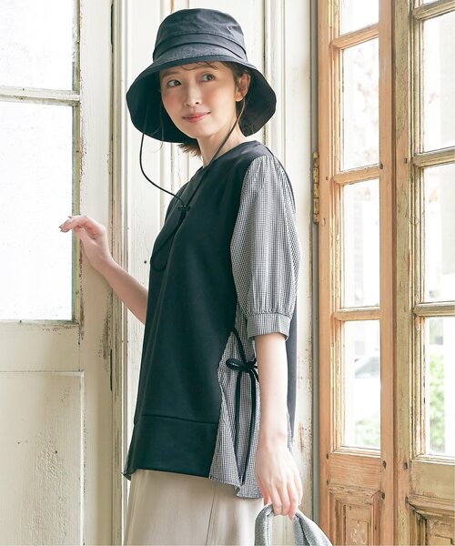ikka(イッカ)の「【親子コーデ】袖切り替えレイヤードプルオーバー(Tシャツ/カットソー・レディース・ベージュ/ネイビー/ミント/ブラック・S/L/M)」の18枚目の写真