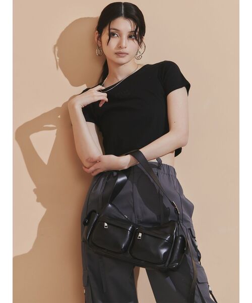 MURUA(ムルーア)の「ラインカーゴパンツ(カーゴパンツ・レディース・グレー/ホワイト/グリーン・2/1)」の7枚目の写真