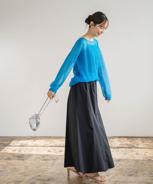 【セール】ざっくりシアーニット≪手洗い可能≫（ニット/セーター）｜Droite lautreamont（ドロワットロートレアモン）