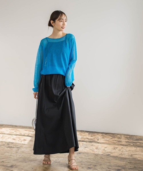 【セール】ざっくりシアーニット≪手洗い可能≫（ニット/セーター）｜Droite lautreamont（ドロワットロートレアモン）