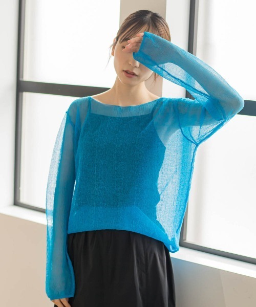 【セール】ざっくりシアーニット≪手洗い可能≫（ニット/セーター）｜Droite lautreamont（ドロワットロートレアモン）