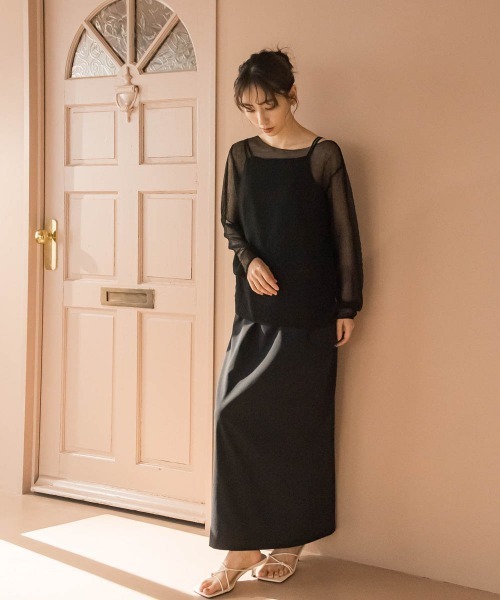 【セール】ざっくりシアーニット≪手洗い可能≫（ニット/セーター）｜Droite lautreamont（ドロワットロートレアモン）